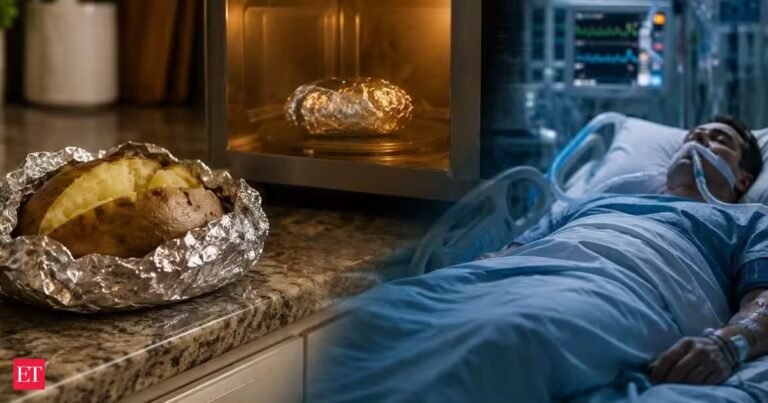 He baked potato in aluminium foil, and ate it next morning after microwaving. Hours later, he was paralysed, doctor explains why