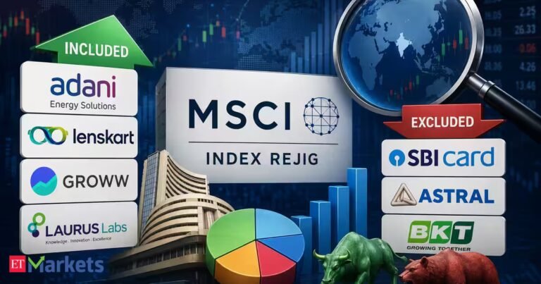 MSCI Rejig: Adani Energy Solutions, Lenskart Solutions make the cut; SBI Cards, Astral to be excluded
