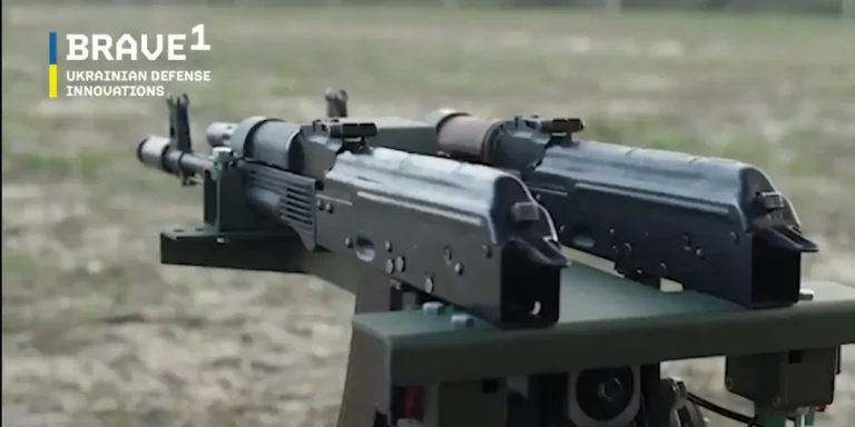 Ukrainians Slap 2 AK Rifles on Drone With Wheels to Make Cheap Turret