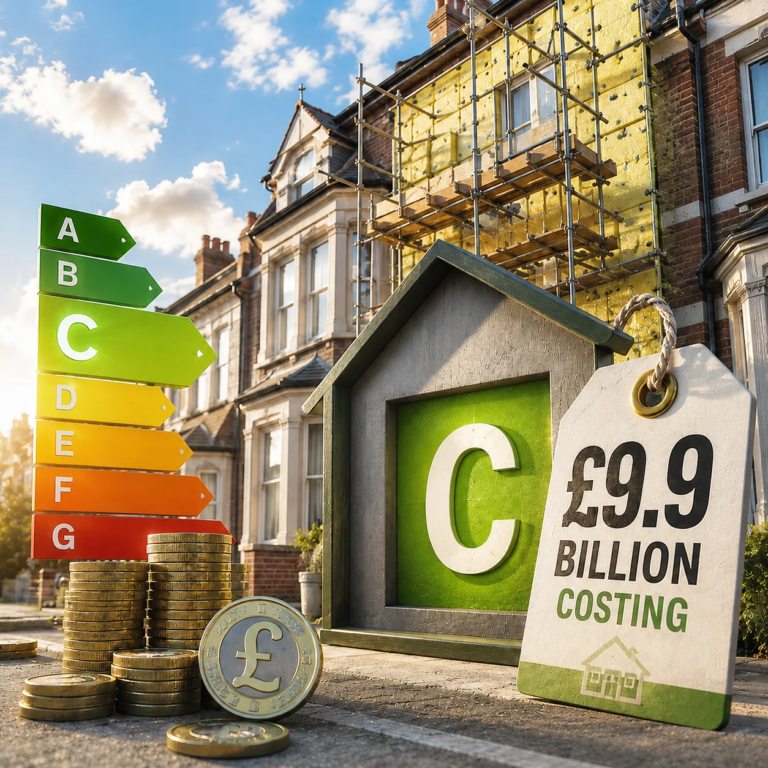More than 40% of assessed homes below EPC C with work due to cost landlords £9.9 billion