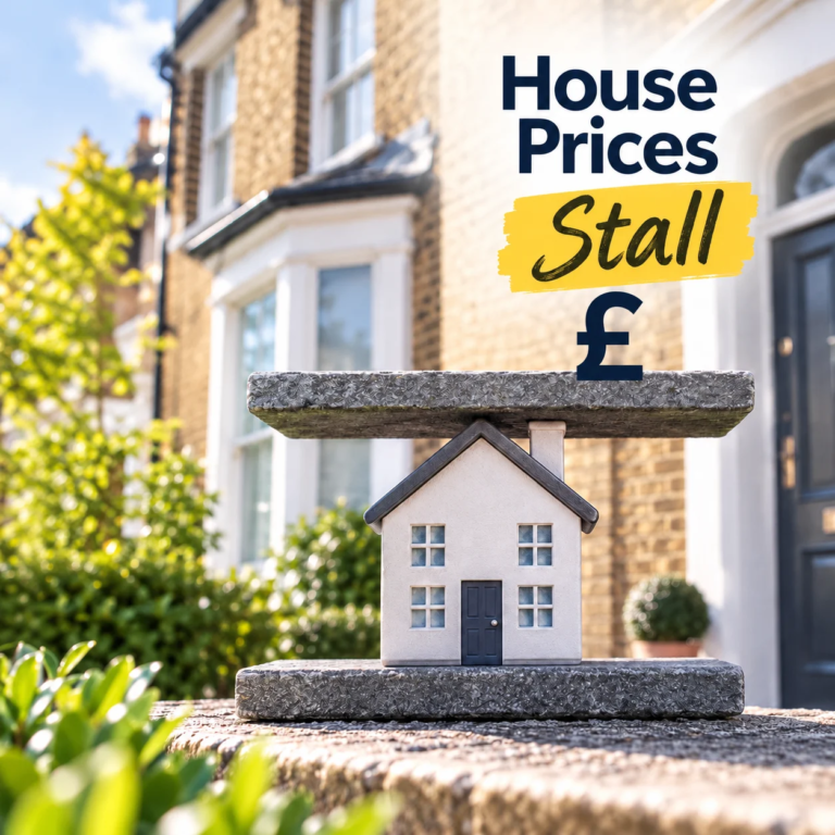 House prices stall as annual growth falls to 0.1%