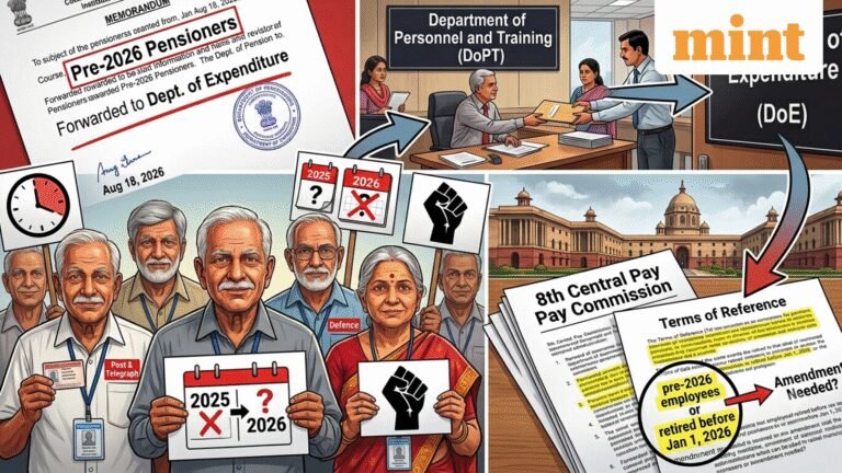 8th Pay Commission: DoPT forwards pre-2026 retirees’ representations to Expenditure Department of ; what happens next