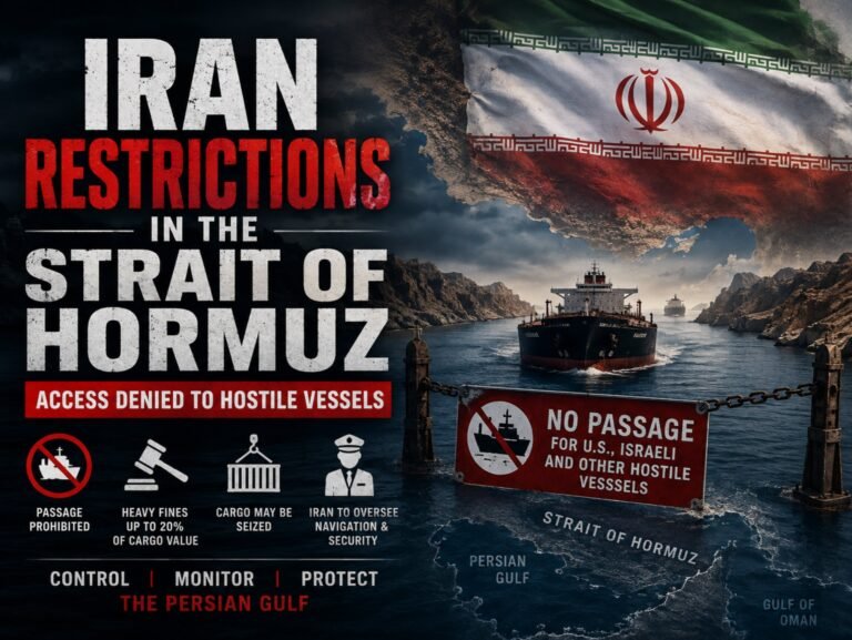 Iran is reportedly drafting a strategic plan that would restrict access through the Strait of Hormuz