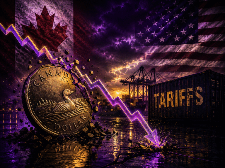 The Canadian dollar falls across the board as trade talks collapse and US 50% tariffs take effect