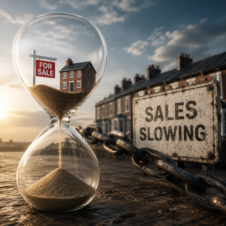 Homes taking longer to sell in hundreds of UK areas as property market divides