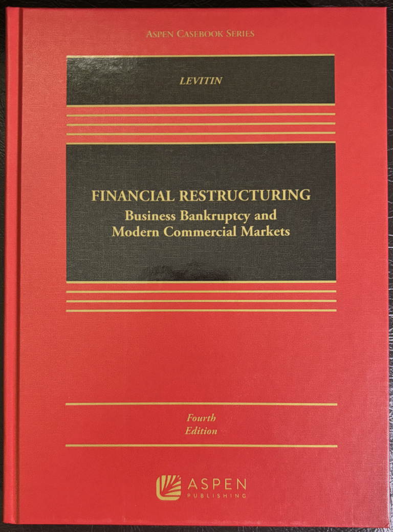 Levitin’s Financial Restructuring: 4th Edition – Credit Slips