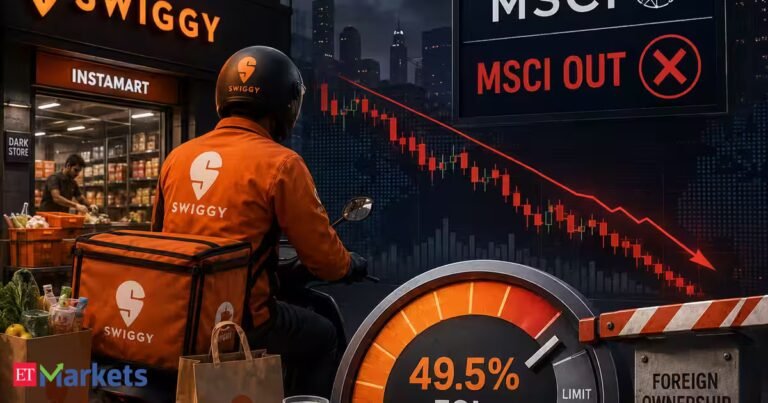 Swiggy shares fall 2%, down for 3rd session, as MSCI set to remove stock from Global Standard Indexes from September 7