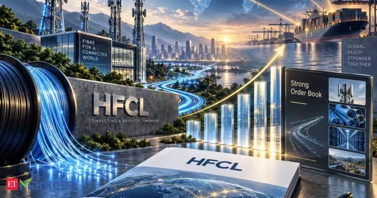 HFCL shares jump 5% as FY26 order book surges 113% to Rs 21,206 crore