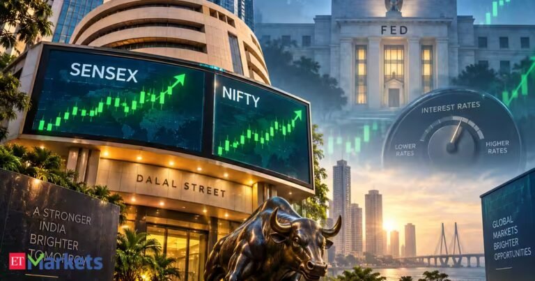Sensex rises 400 points, Nifty nears 23,250 as investors await Fed meeting outcome. What to expect?