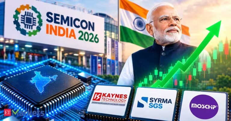 Kaynes Tech, Syrma SGS, MosChip, others rally up to 10% as PM Modi set to inaugurate Semicon 2026