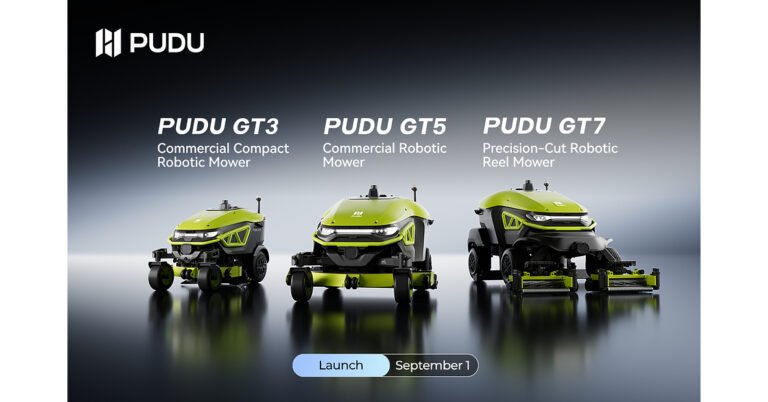 Pudu Robotics bringt die PUDU-GT-Serie auf den Markt – eine Reihe aus drei Modellen gewerblicher Mähroboter für die professionelle Grünflächen