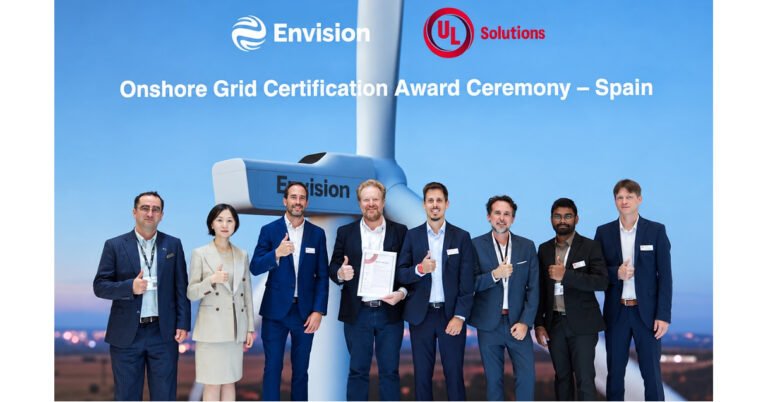 Envision Energy se připravuje ke vstupu na globální trh větrné energie s certifikacemi UL Solutions