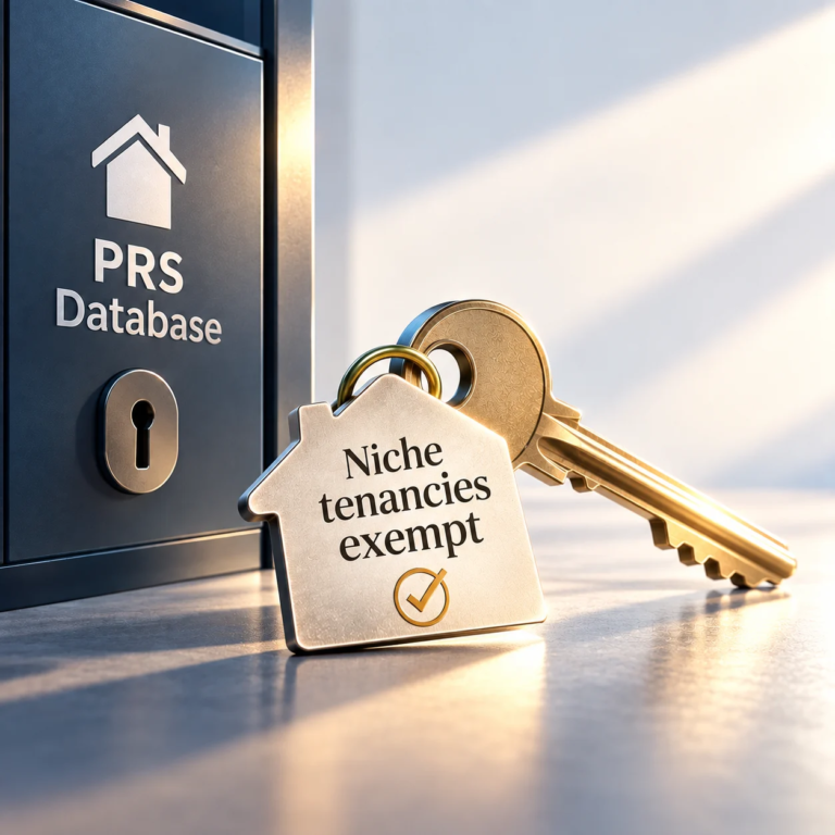Niche tenancies could be exempt from the PRS Database