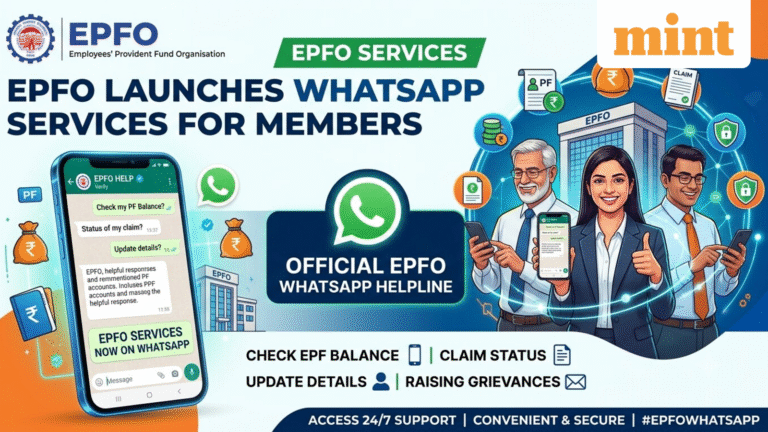 EPFO now on WhatsApp: View PF balance, last five transactions, track claim status — Here’s how members can join