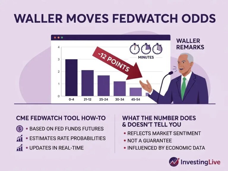 How Waller moved the Fed rate-hike odds by 12 points in minutes: a look inside CME FedWatch
