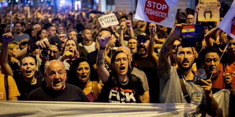 87-year-old woman’s eviction from Madrid apartment sparks protest against Spain’s housing crisis