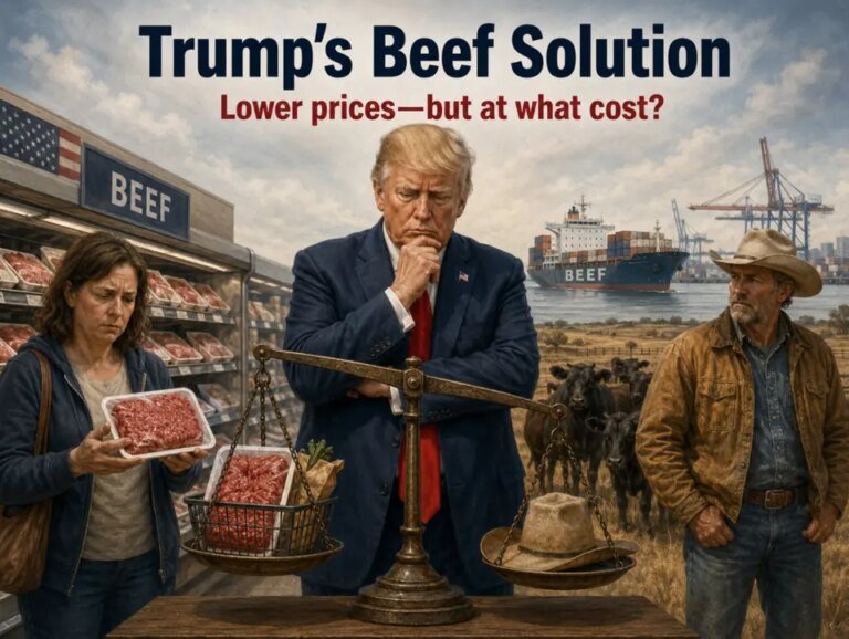 Trump: Going to help cattle ranchers by allowing them to process their own beef.