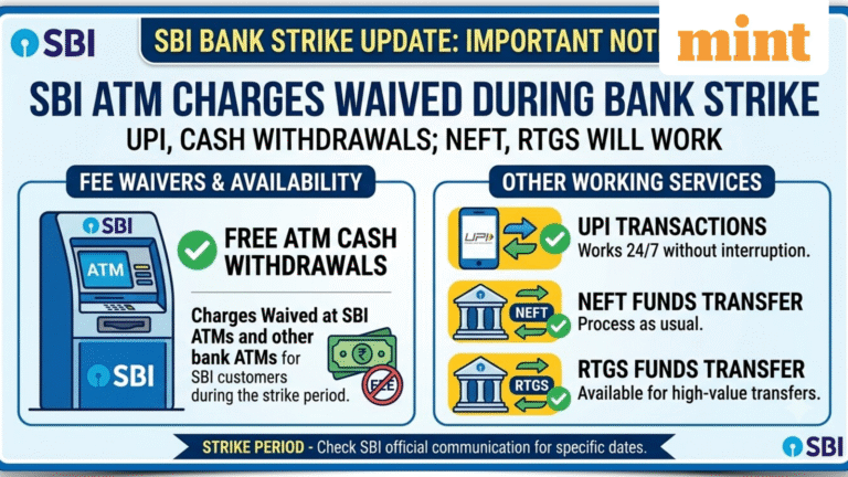 Bank strike from Sept 28-30: SBI waives ATM charges for 3 days, UPI, NEFT, RTGS to work | What customers need to know
