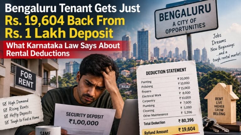 Bengaluru Tenant Gets Just Rs. 19,604 Back From Rs. 1L Deposit: What Karnataka Law Says About Rental Deductions