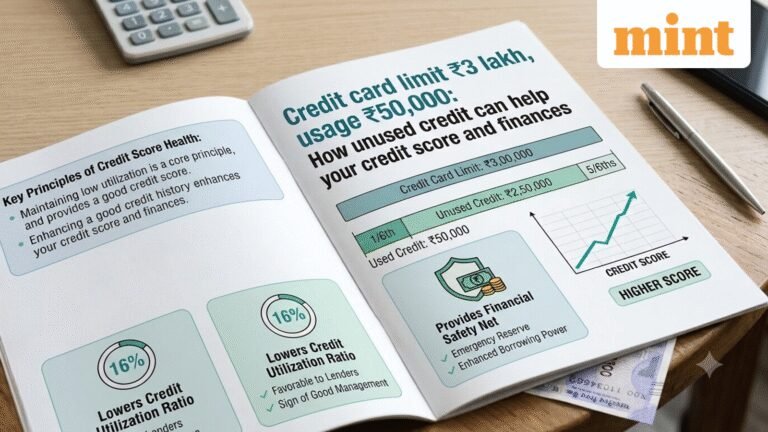Credit card limit ₹3 lakh, usage ₹50,000: How unused credit can help your credit score and finances