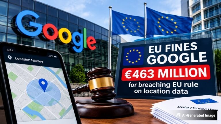 Google Fined $463 Million For Breaching EU Rule on Location Data