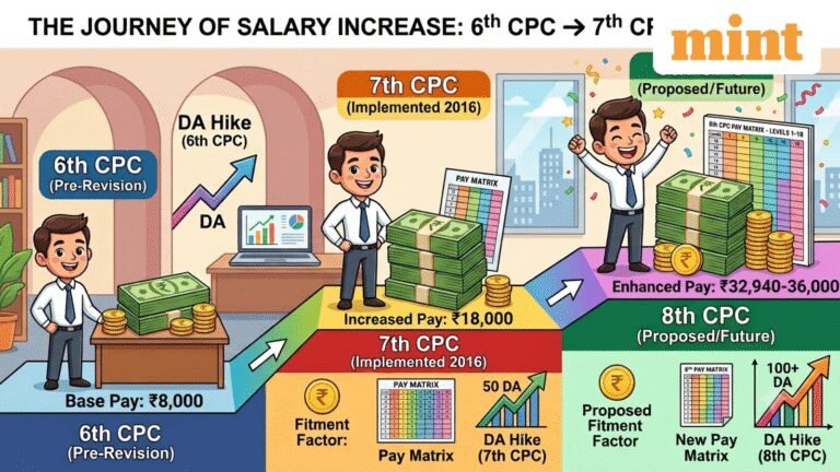 8th pay commission: Here’s how much salary hike a conservative fitment factor of 1.83 and 2 can give employees