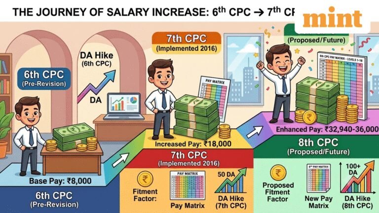 8th pay commission: How does salary hike compare between 7th and 8th CPC for same fitment factor? We calculate