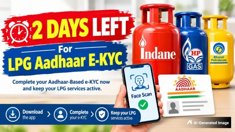 LPG Gas Cylinder E-KYC Rule: 2 Days Left To Complete Aadhaar-Based e-KYC For Indane Gas, HP Gas, Bharat Gas