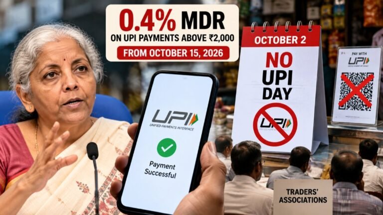 No UPI Day Protest Called Off After Traders Meet Sitharaman; 0.4% MDR Still Set for October 15