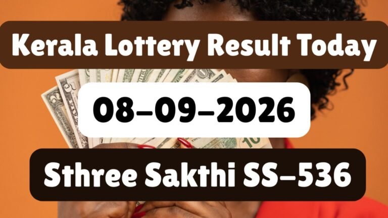 Sthree Sakthi SS-536 Results LIVE (08-09-2026): Kerala Lottery Result Today Announced; Find Out 1st Prize Winner