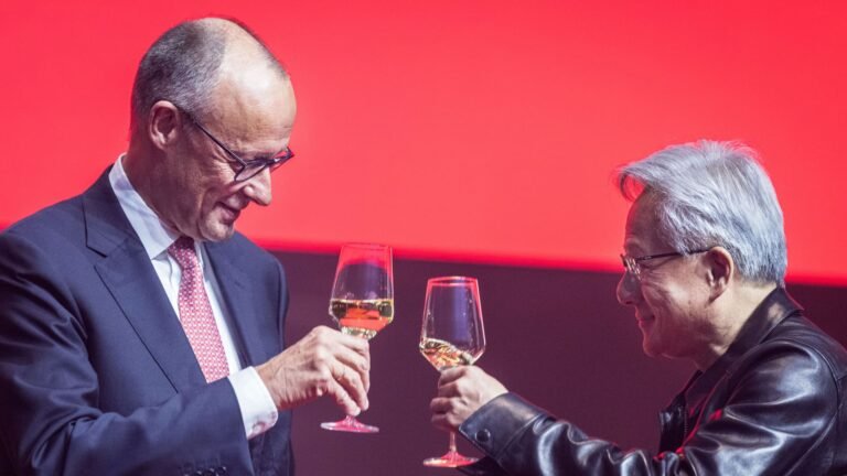 German chancellor urges businesses to embrace AI with Nvidia support