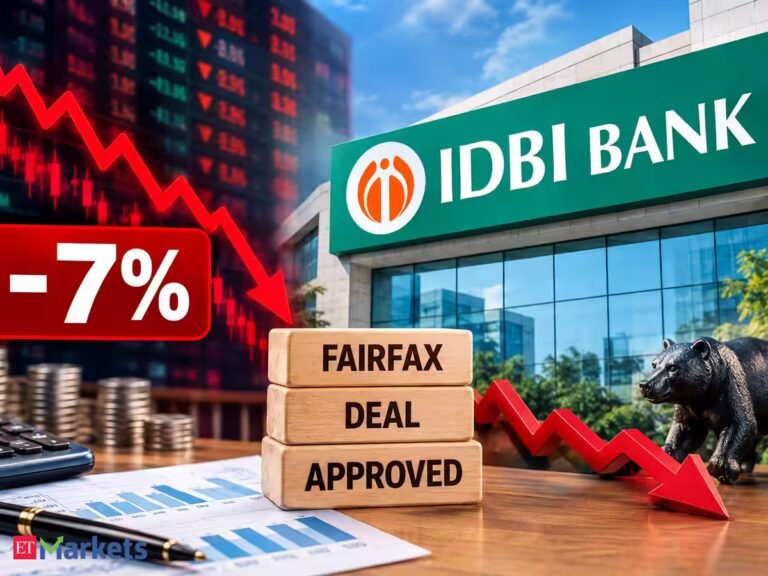 IDBI Bank shares fall 7% as investors book profit after Fairfax deal gets cabinet nod