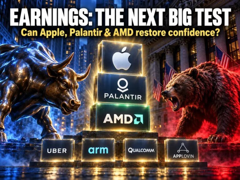 Earnings next week: Can Apple, Palantir and AMD restore confidence?