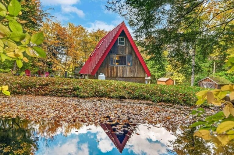 Move-In-Ready Ski Getaway: $399K Vermont A-Frame Comes Fully Furnished