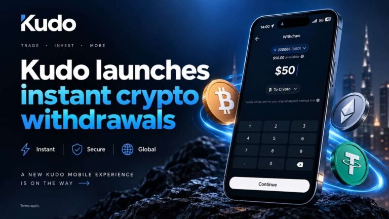 Kudo.com Launches Instant Crypto Withdrawals