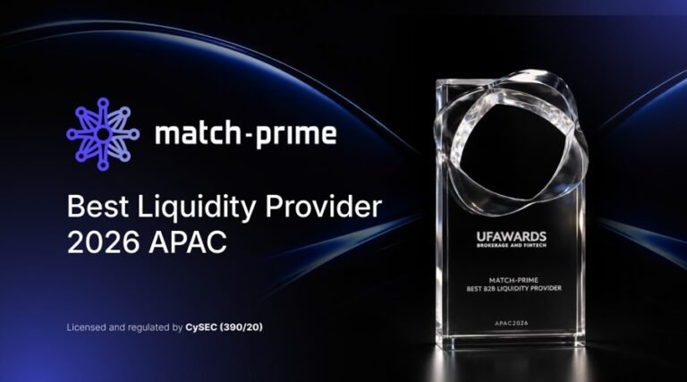 Match-Prime named Best B2B Liquidity Provider APAC 2026 at the UF AWARDS APAC