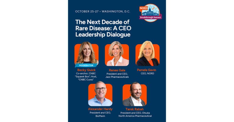 CNBC’s Becky Quick to Moderate CEO Leadership Dialogue on the Next Decade of Rare Disease at the NORD Breakthrough Summit