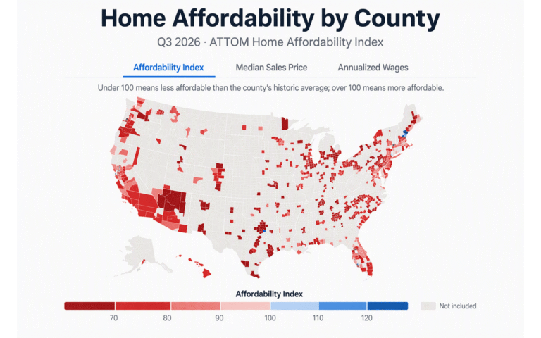ATTOM Q3 2026 U.S. Home Affordability Report