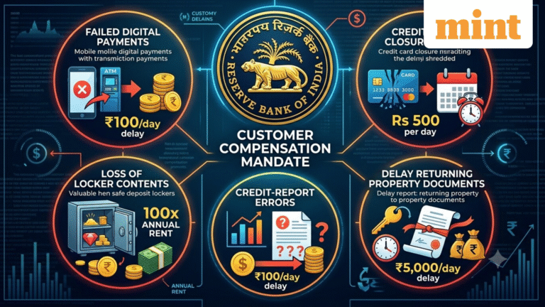 Bank delays your credit card closure, credit report correction or property documents? You are eligible for compensation