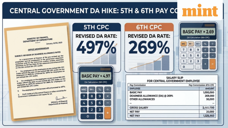 DA hike for employees under 5th, 6th Pay Commissions: Key details from Finance Ministry orders on Dearness Allowance