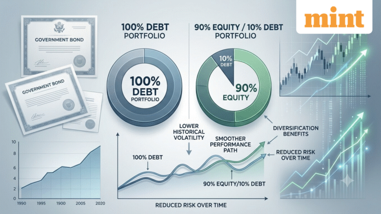Think 100% debt portfolio is the safest? 25-year study reveals how adding equity mutual funds could reduce risk