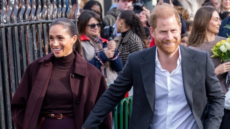 Meghan Markle Says ‘It’s Great to Be Back’ as She and Prince Harry Step Out