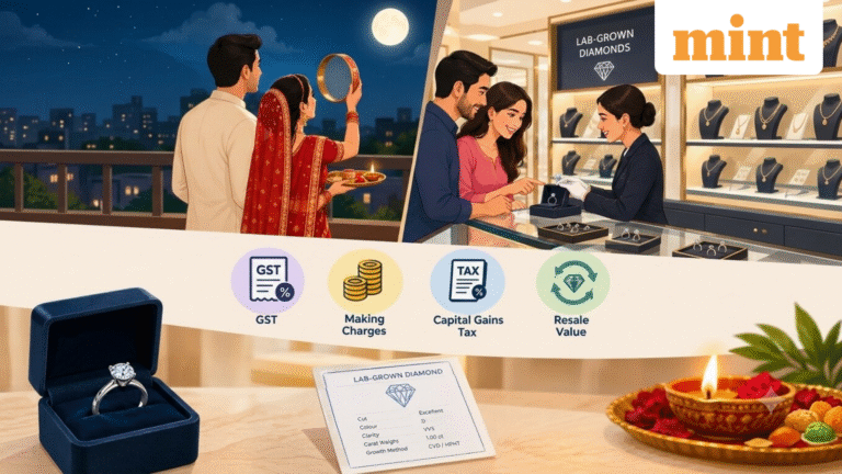 Karva Chauth shopping 2026: Planning to buy lab-grown diamond jewellery? GST, making charges, tax rules, resale details