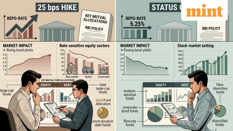 RBI 25-bps rate hike or status quo: What should mutual fund investors do after the policy announcement? Expert explains