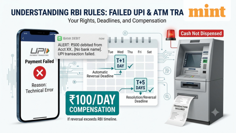 Failed UPI, ATM or card payment? Here’s when you’ll get ₹100 per day for a delayed refund — Key RBI rules explained
