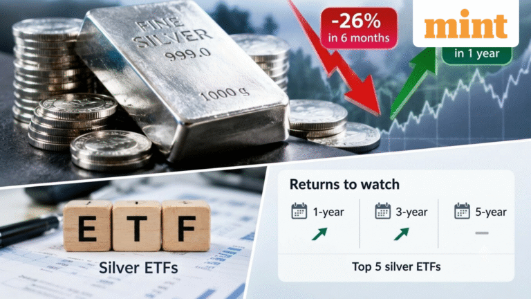 Silver prices crash over 26% in 6 months but gain 14% in a year: How silver ETFs fare on 1-, 3- and 5-year returns?