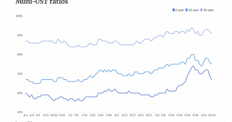 Light calendar and stable UST market help munis richen
