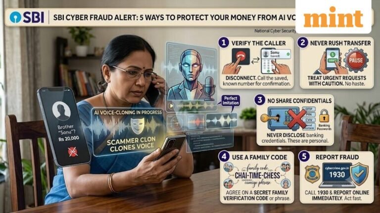 Cyber fraud alert: SBI warns about AI voice-cloning scams — 5 ways to protect your money